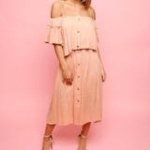 Pink two piece too and skirt set.